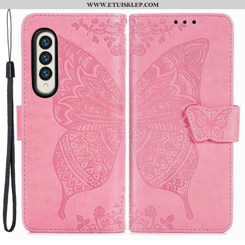 Etui Folio do Samsung Galaxy Z Fold 4 Gigantyczny Motyl